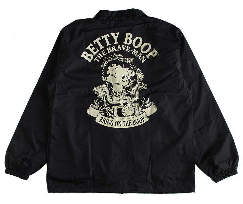 ベティーブープ ナイロンコーチジャケット Betty Boop メンズ