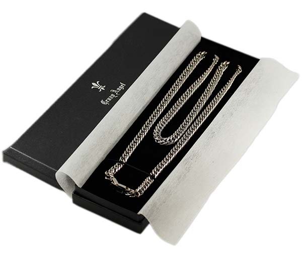 6面W喜平 ネックレス ステンレス キヘイ 5.7mm/50cm クレイジー
