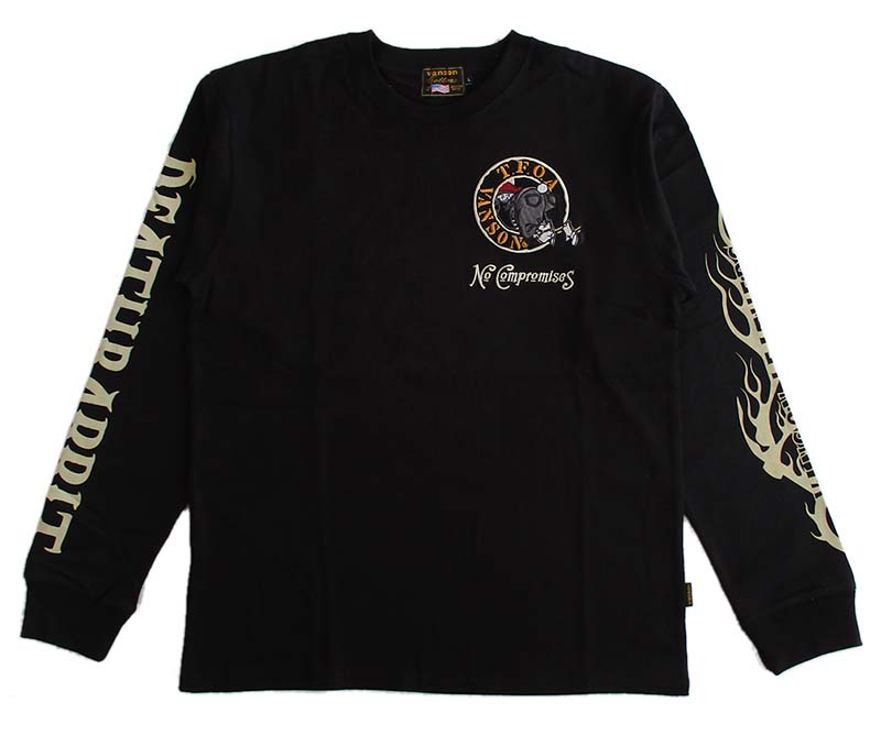 VANSON（バンソン） クローズ WORST メンズ 長袖Tシャツ ロンT デス