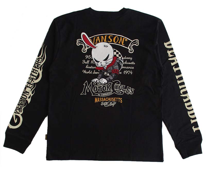 グ*ー様 VANSON✖️武装戦績デスラビット ロンT＆Tシャツ セット VANSON（バンソン） クローズ WORST メンズ 長袖Tシャツ ロンT デス