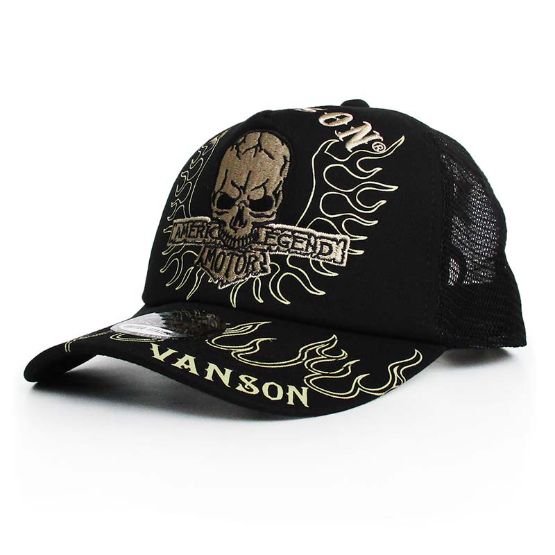 VANSON バンソン メッシュキャップ 帽子 メンズ レディース スカル 刺繍｜ll-factory｜02
