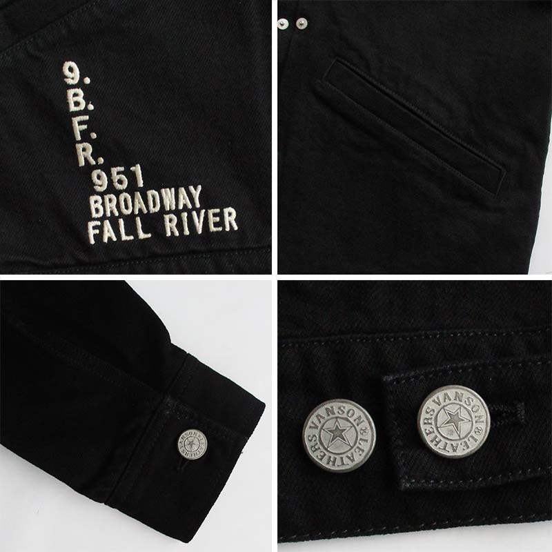VANSON（バンソン） Gジャン メンズ 刺繍 デニムジャケット チェーン