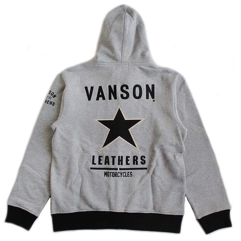 VANSON（バンソン） メンズ ZIPパーカー スウェット ワンスター ロゴ