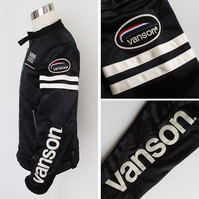 【バンソン】ライダースジャケット スカル コットン ボディング 黒 M VANSON バンソン メンズ ライダースジャケット ボンディング