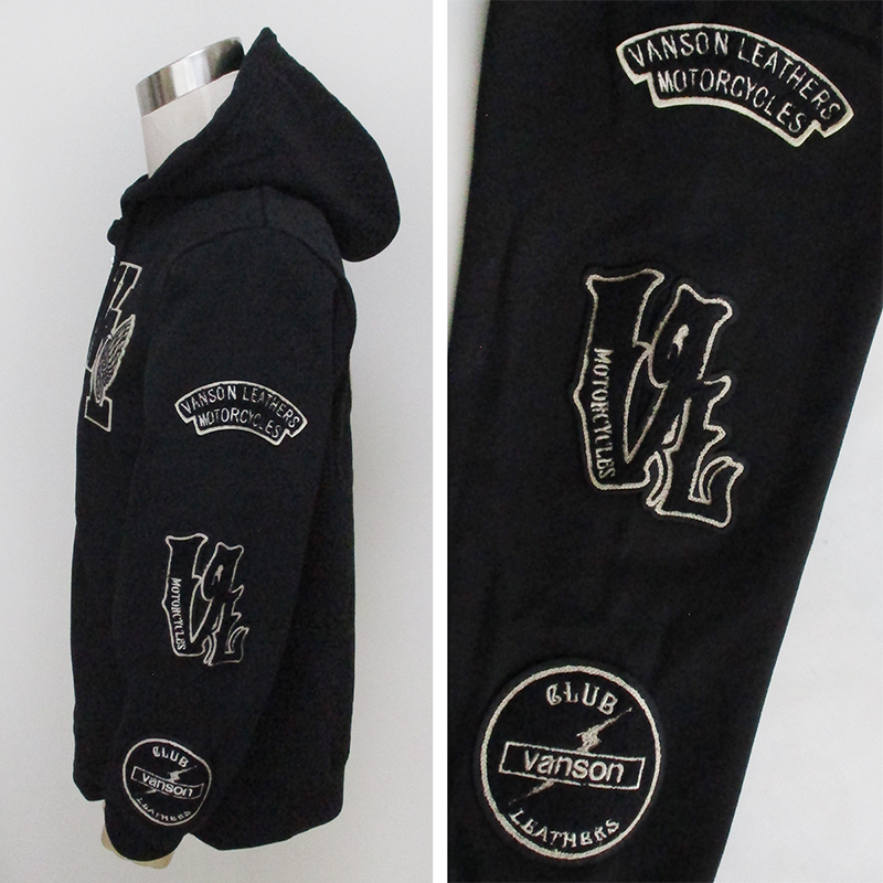 VANSON（バンソン） メンズ ZIPパーカー スウェット さがらワッペン