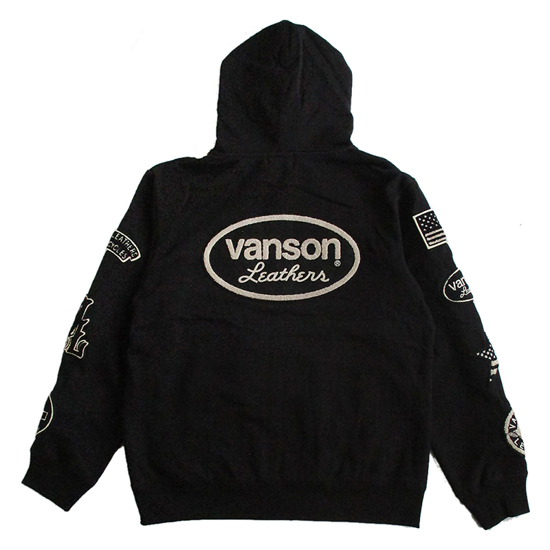 VANSON（バンソン） メンズ ZIPパーカー スウェット さがらワッペン