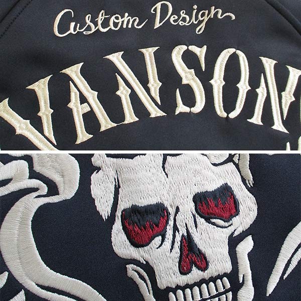 VANSON（バンソン） メンズ 刺繍ジャージ トラックジャケット : LL