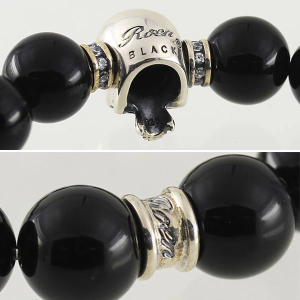 ROEN スカルブレスレット チェーンブレスレット スカル チェーン ブレスレット スカルヘッド 髑髏 骸骨 ボーン