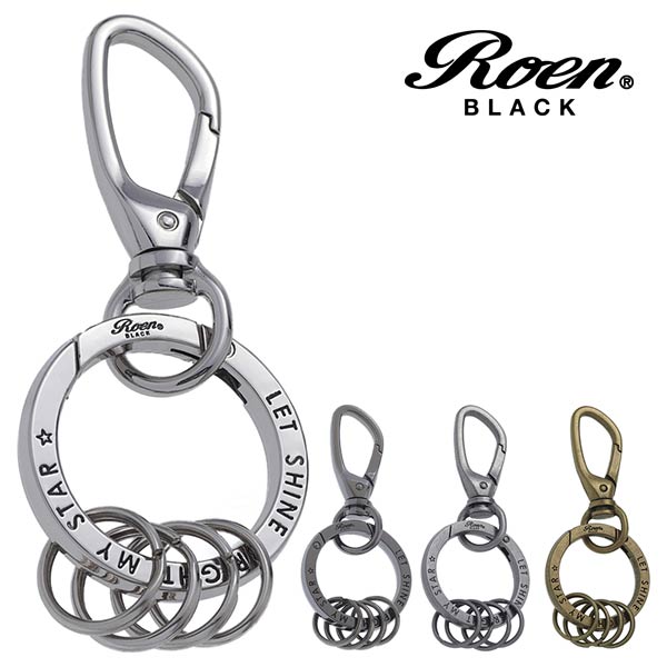 Roen BLACK ロエンブラック カラビナキーリング バッグチャーム メンズ