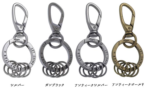 Roen BLACK ロエンブラック カラビナキーリング バッグチャーム メンズ