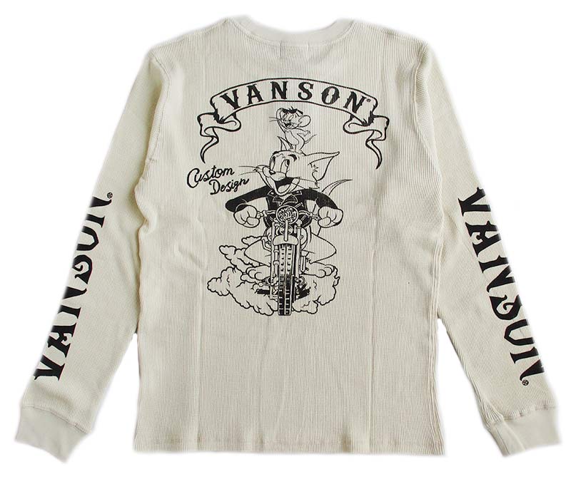 VANSON（バンソン） トムとジェリー サーマル長袖Tシャツ ロンT