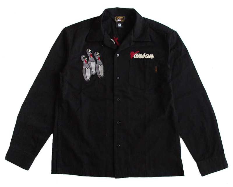 VANSON（バンソン） トムとジェリー ツイル長袖シャツ オープンカラー