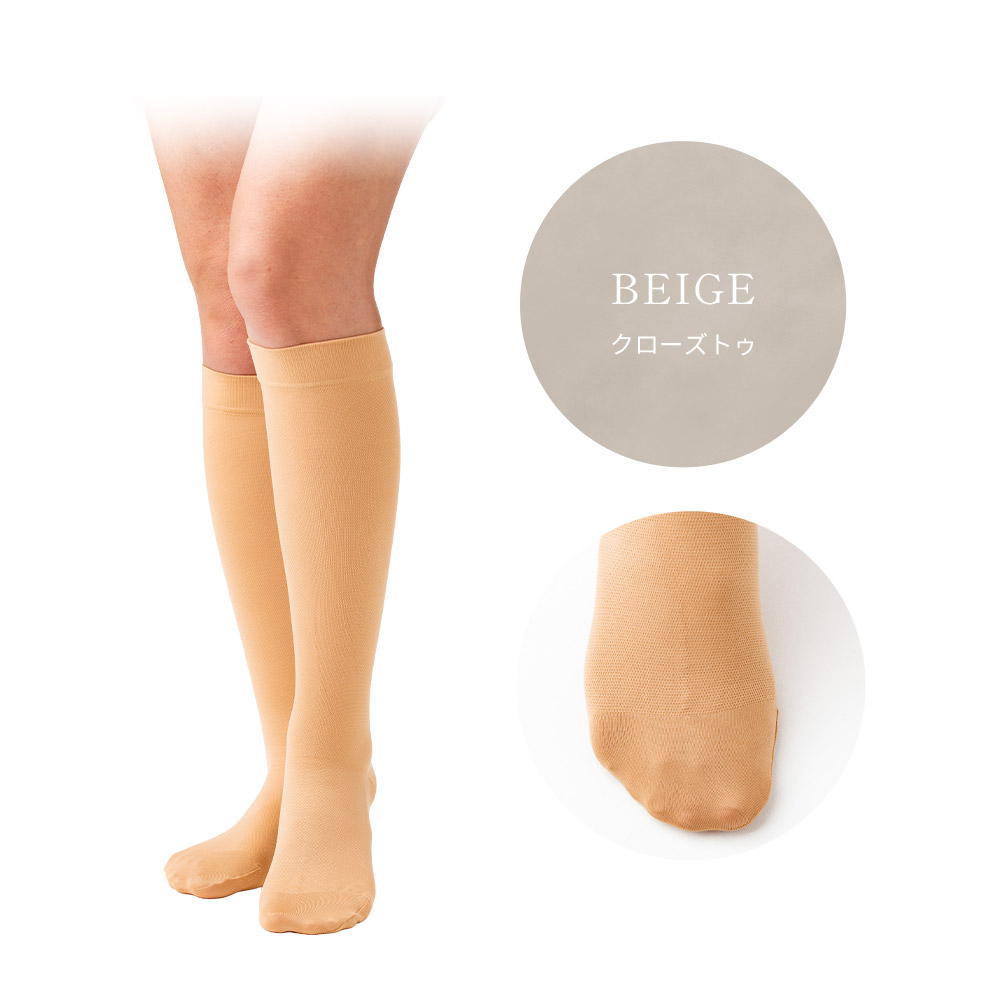 日本製 医療用 着圧ソックス 弾性ストッキング レディース メンズ ブラック ベージュ 飛行機 高齢者 つま先なし 足のむくみ |  | 13