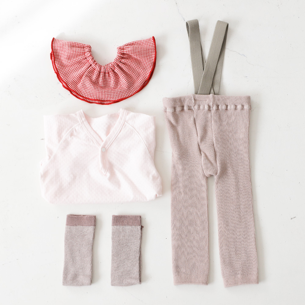 1〜2枚セット】日本製 千鳥柄 スタイ ビブ 女の子 男の子 つけ襟 360度