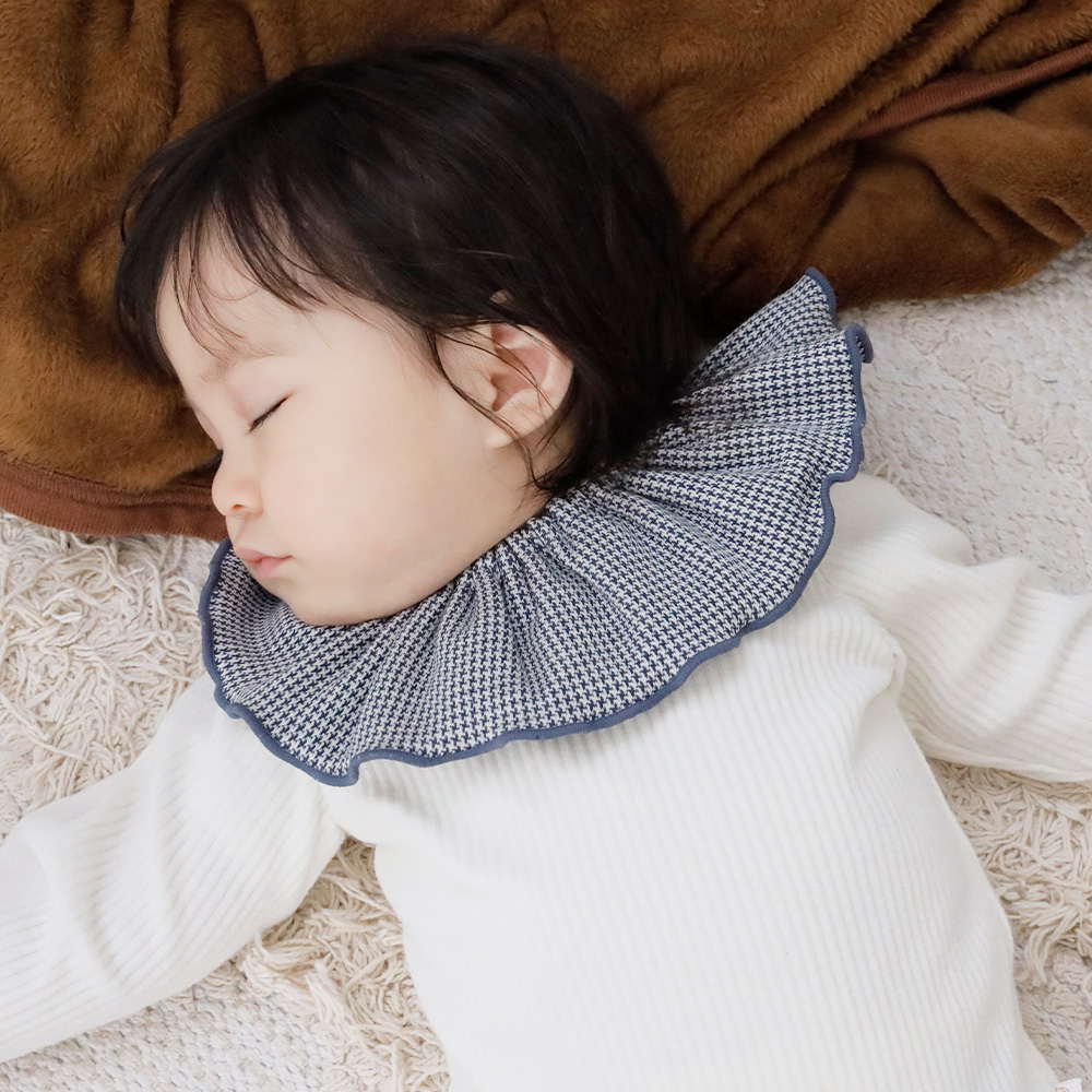1〜2枚セット】日本製 千鳥柄 スタイ ビブ 女の子 男の子 つけ襟 360度
