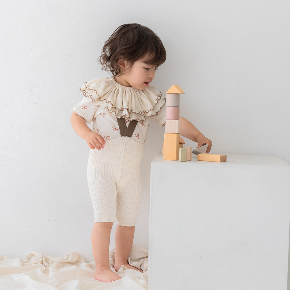 【日本製】リンクス柄サスペンダーレギンス ベビー服 子供服 女の子 男の子 サロペット パンツ 赤ちゃん 可愛い 春夏 新生児 幼児 保育園 オーガニックコットン |  | 13