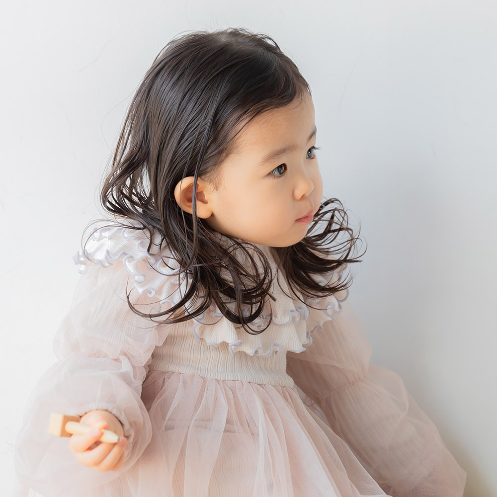 2枚セット フリルカラー スタイ 女の子 男の子 日本製 コットン つけ襟