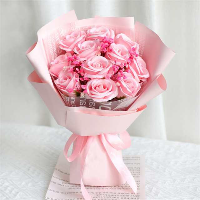 ソープフラワー 花束 シャンパン ギフト プレゼント 石鹸花 枯れない花