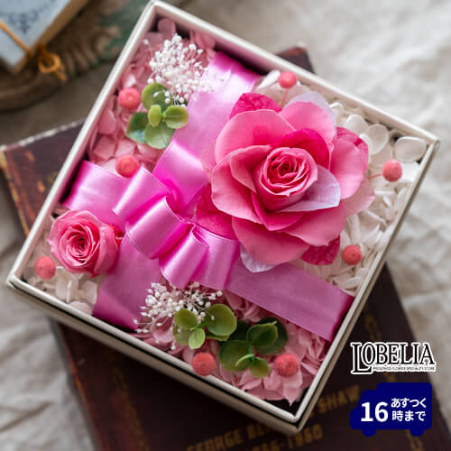 枯れない花 プリザーブドフラワー ボックスフラワー クリスマス 結婚