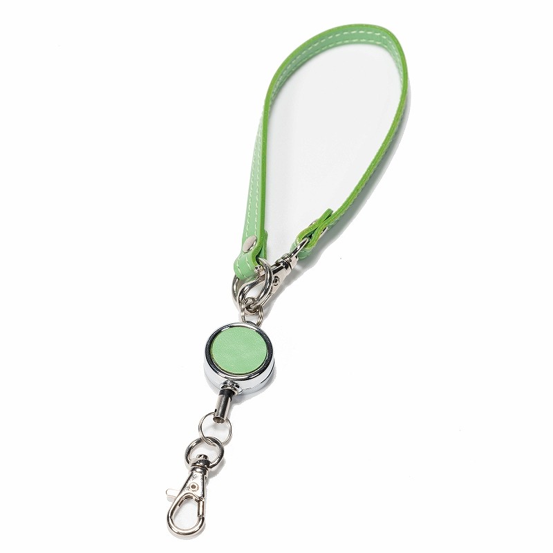 本革 リール付きショートストラップ レザー おしゃれ かわいい シンプル IDカード 延長リール NM310 |  | 14