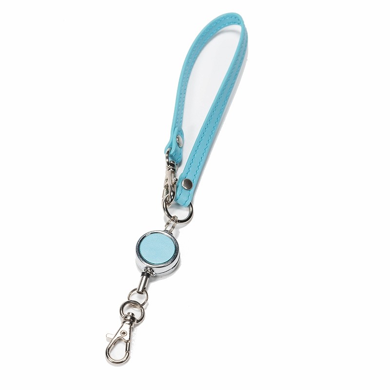 本革 リール付きショートストラップ レザー おしゃれ かわいい シンプル IDカード 延長リール NM310 |  | 15