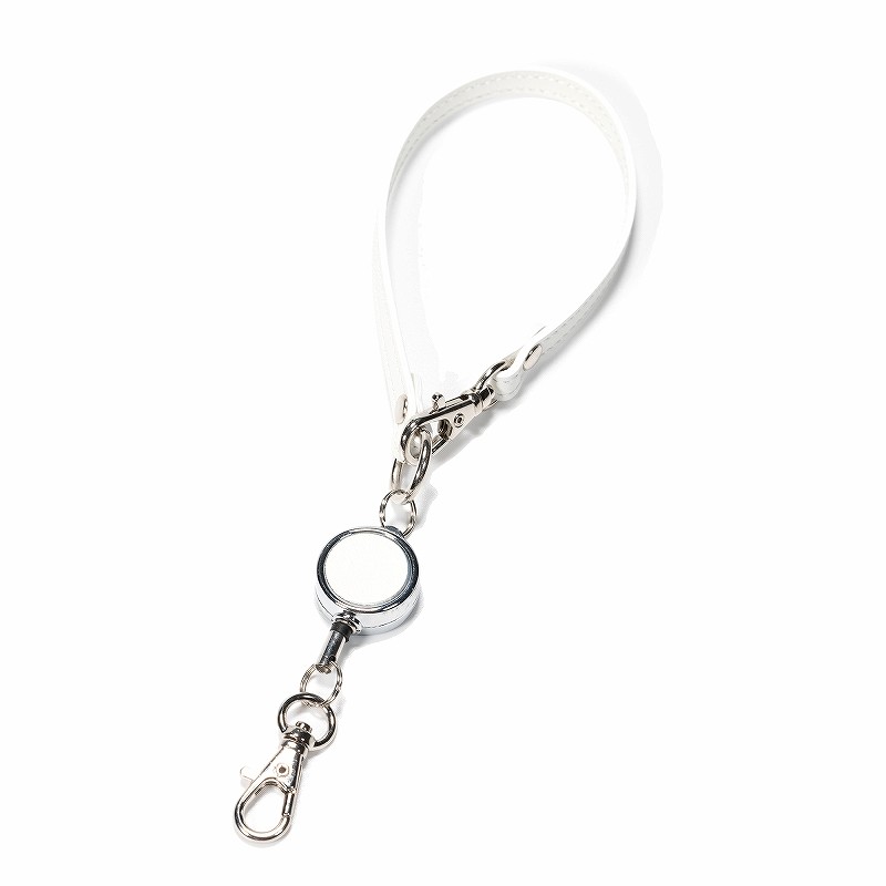 本革 リール付きショートストラップ レザー おしゃれ かわいい シンプル IDカード 延長リール NM310 |  | 20