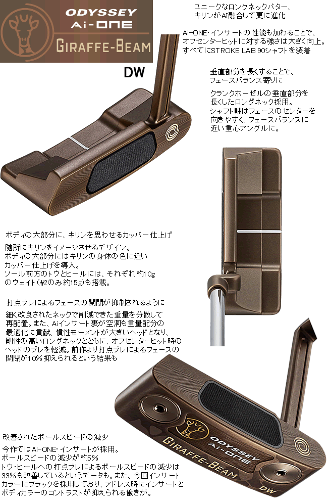 Callaway（キャロウェイ） オデッセイ Ai-ONE ジラフビーム パター DW