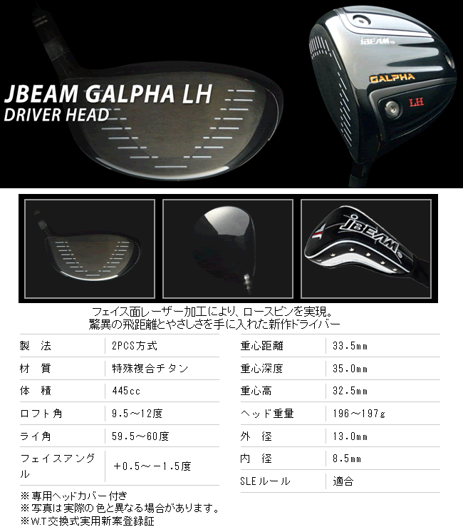 JBEAM GALPHA ドライバーヘッド単体 JBEAM GALPHA ドライバーヘッド単体