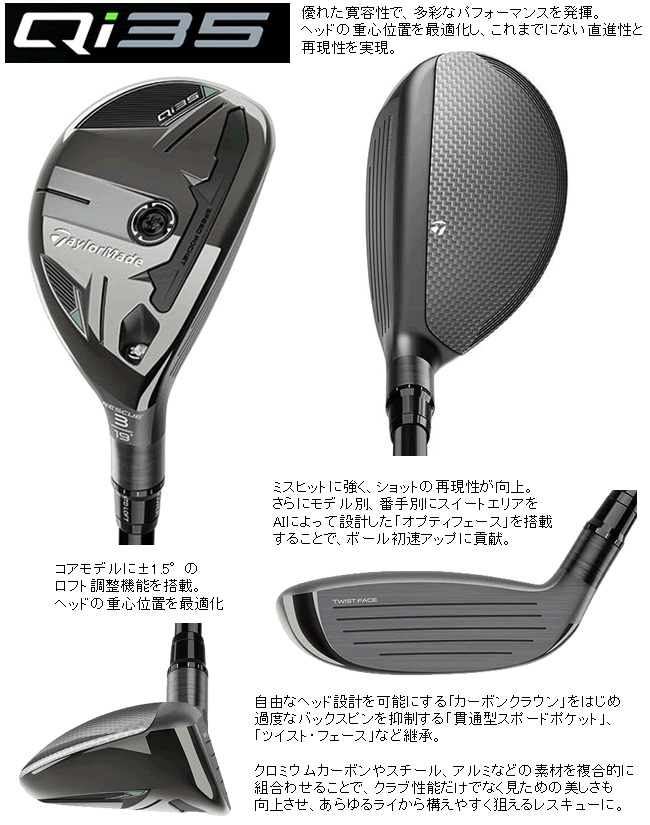 TaylorMade（テーラーメイド） Qi35 レスキュー 2025 Diamana BLUE
