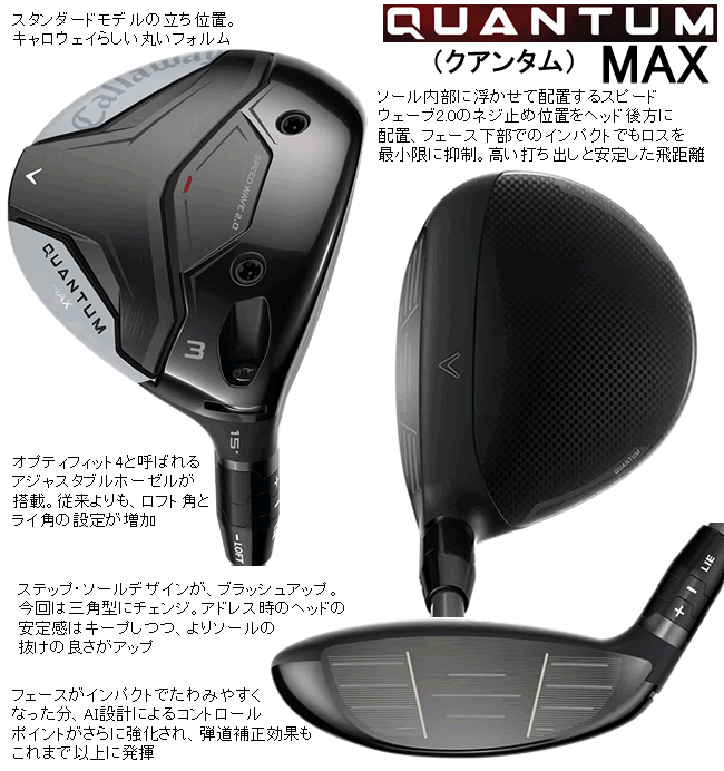 Callaway（キャロウェイ） レフティ クアンタム マックス フェアウェイ