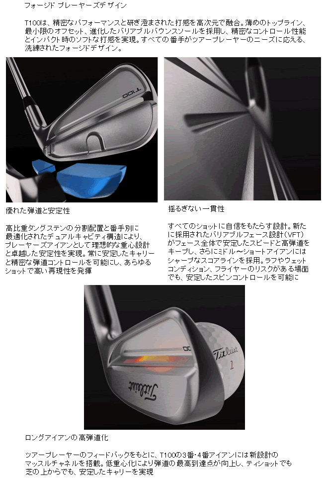 Titleist（タイトリスト） T100(25) アイアン 6本(5番〜P)セット NS