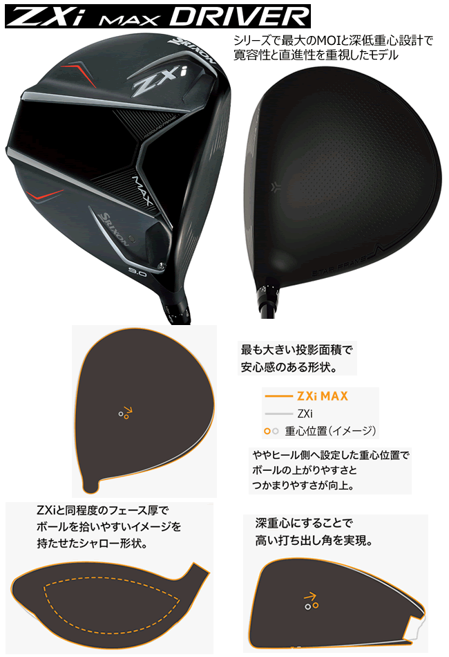 SRIXON スリクソン ZXi MAX(マックス) ドライバー VENTUS ZXi-6/5