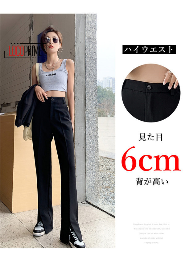 スラックス ビジネスパンツ ガウチョパンツ ワイドパンツ