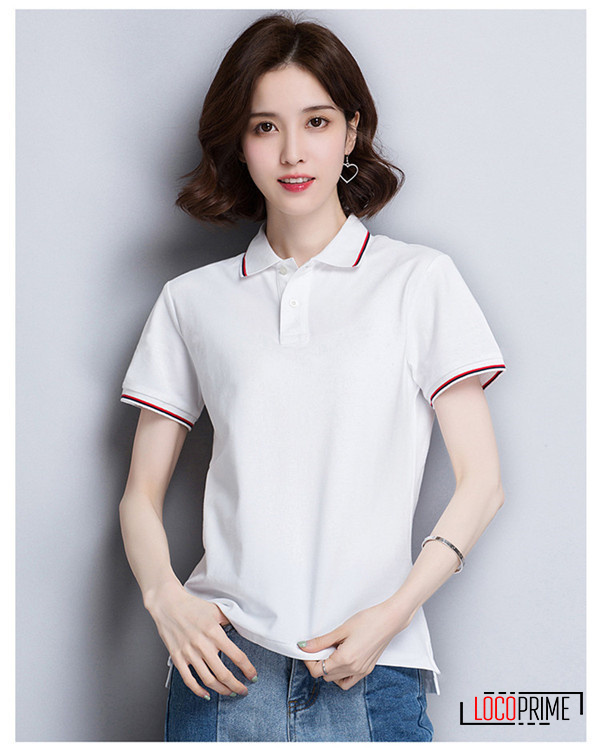 レディース ゴルフシャツ ゴルフウェア ポロシャツ 着痩せ 細身 半袖