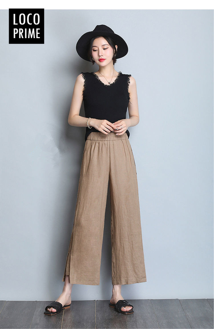 ガウチョパンツ レディース 九分丈 ワイドパンツ フレアパンツ 大きい