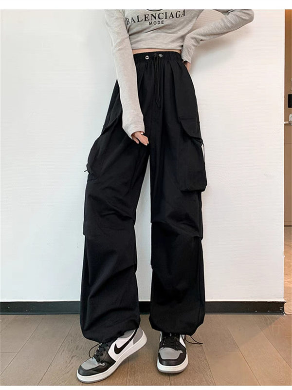送料無料 カーゴパンツ レディース ゆったり ワイドパンツ 低身長