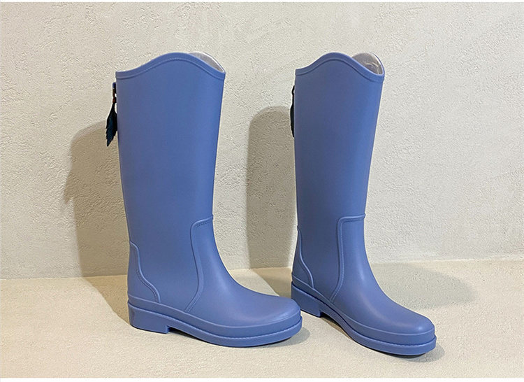 レインブーツ レディース 防水ブーツ ロングブーツ 防水 ローヒール 梅雨対策 歩きやすい レインシ...