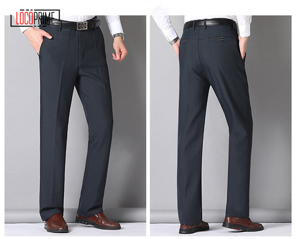 スラックス ビジネススラックス メンズ 裏起毛 ノータック 裾上げ済み