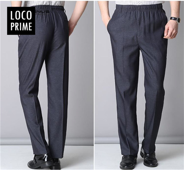 スラックス メンズ ウエストゴム スリム 長ズボン ビジネスパンツ 春