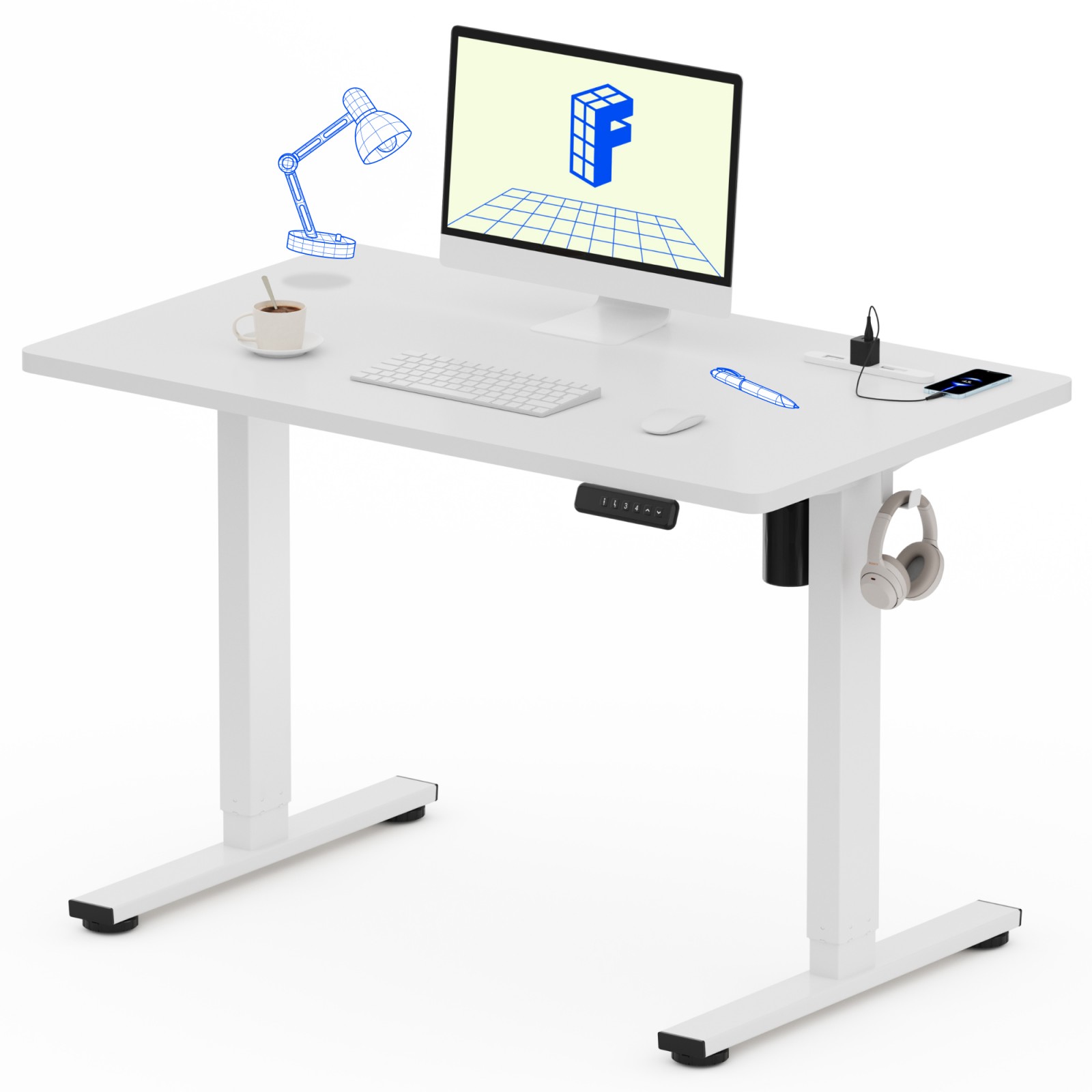 昇降式デスク 昇降デスク 電動 Flexispot EF1 Pro デスク コンセント付 昇降式テーブル オフィスデスク 昇降テーブル 100 120 昇降式 スタンディングデスク 昇降 | FlexiSpot | 03