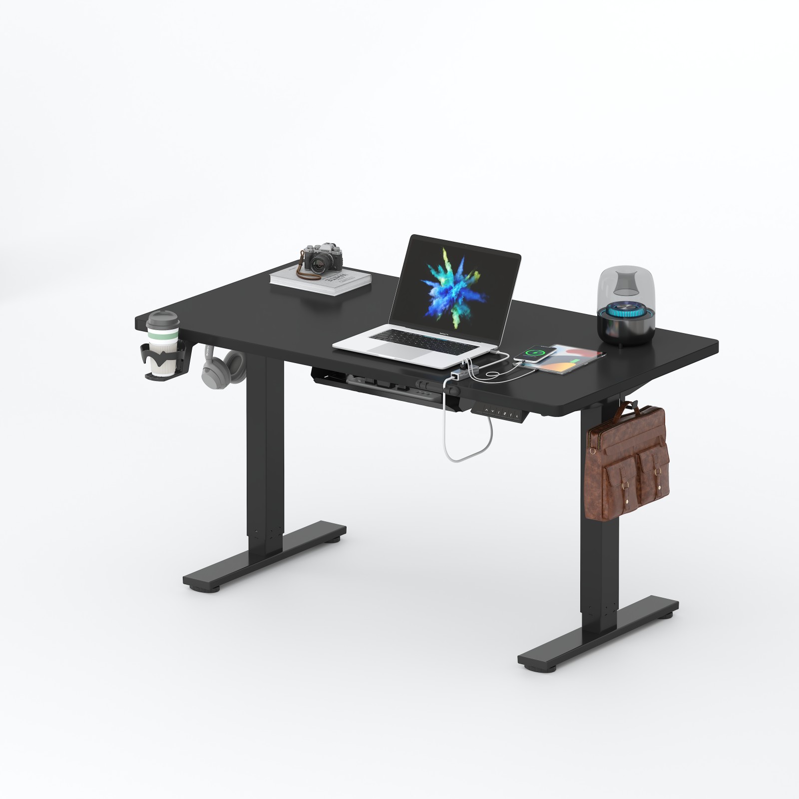 FLEXISPOT EF1 足(黒)+天板(ホワイト) 幅160 ×奥行70 FlexiSpot 昇降テーブル 電動 EF1 T センターテーブル ロー