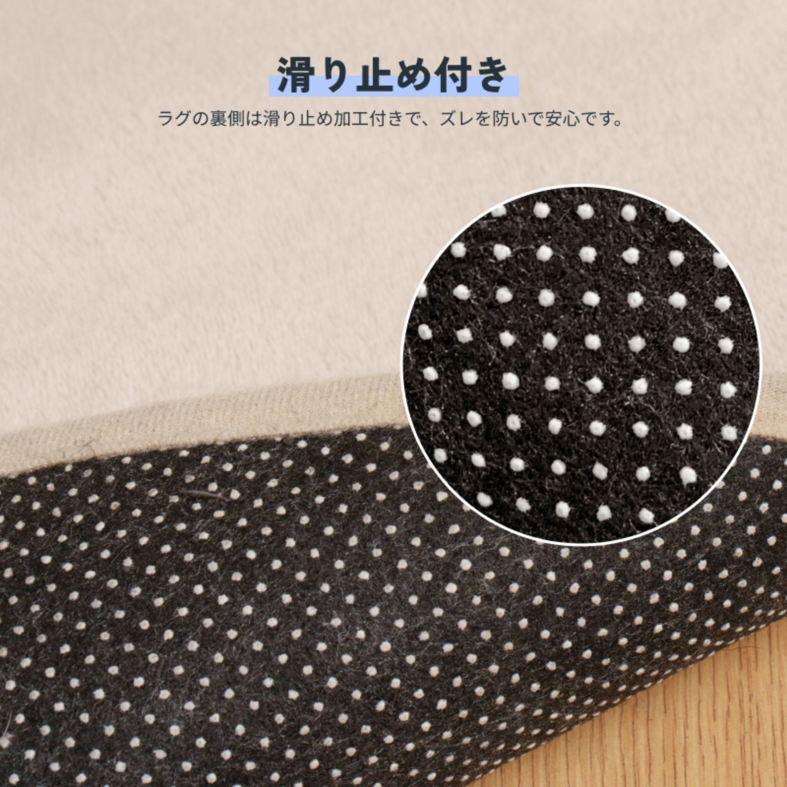 【色: ブラック】Softime ラグ カーペット シャギーラグ 円形 直径15 FlexiSpot ラグ 円形 直径 150cm カーペット RUG3 丸 洗える
