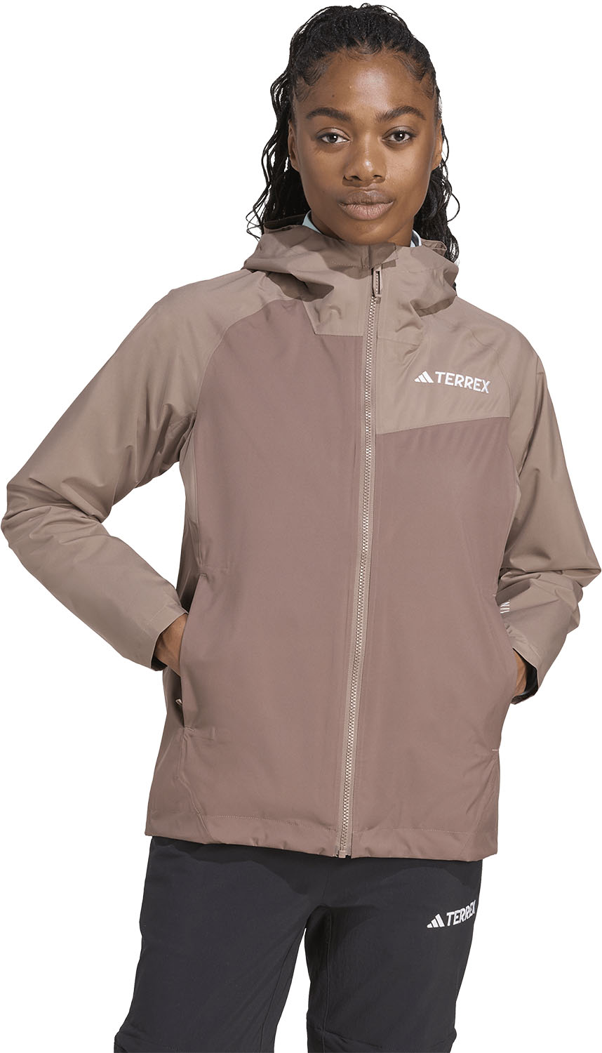 adidas W テレックス TERREX MULTI ジャケット ジャケット レインジャケット フード 登山 ゴアテックス GORE-TEX 撥水 レディース アウトドア スポーツ アディダス HAU51 プリラブドフィグ HAU51