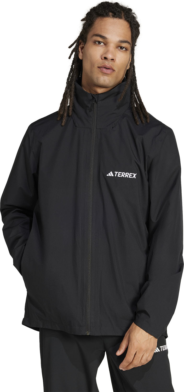 adidas マルチエッセンシャルズ 2L レインジャケット 雨風 悪天候 ドライ 快適な着心地 防水 透湿 CLIMAPROOF レギュラーフィット JXW84