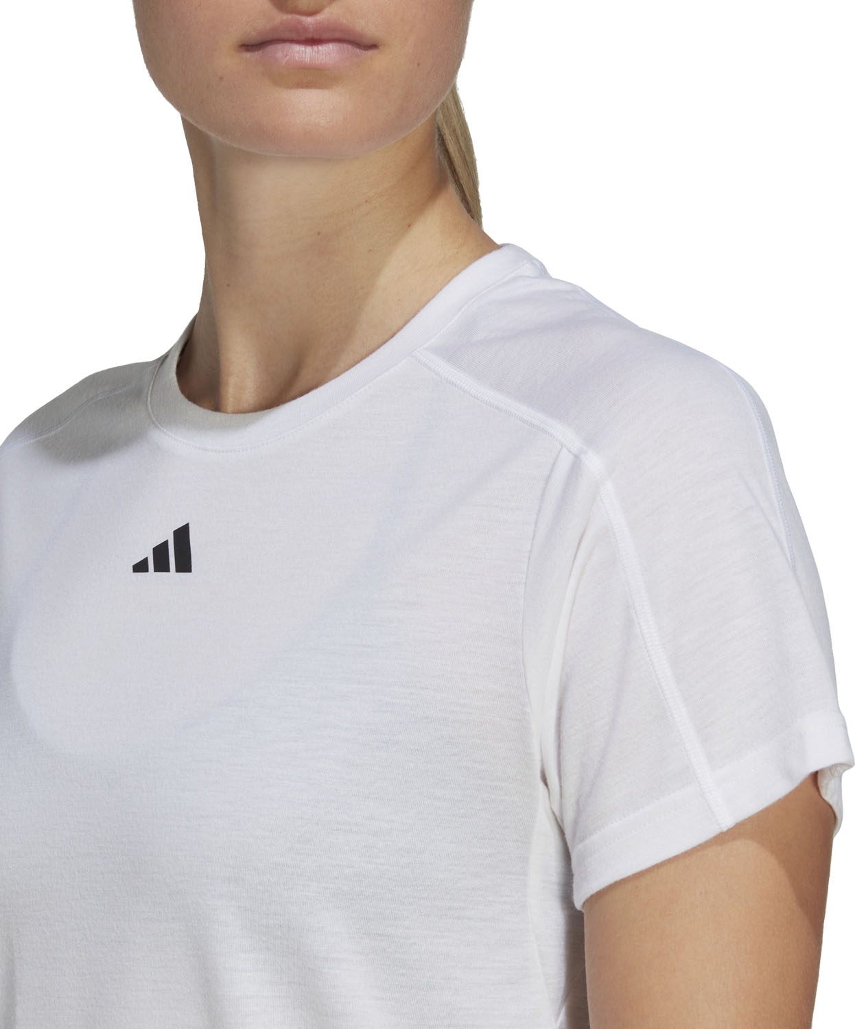 adidas アディダス レディース 半袖Tシャツ AEROREADY トレイン エッセンシャルズ ミニマル ロゴ クルーネック NEN26