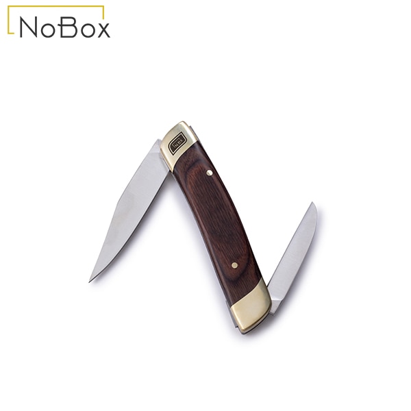 ノーボックス ダブルブレードウィットラーナイフ wood  10008