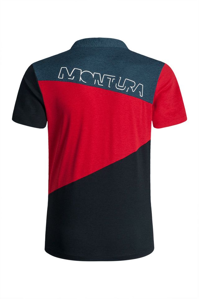 モンチュラ Vertical Block Zip T-Shirt メンズ Tシャツ 半袖シャツ ハーフジップ トレッキング ハイキング 登山 MTZN35X
