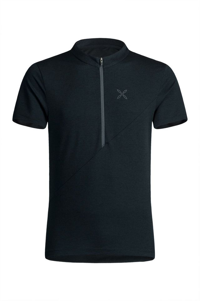 モンチュラ VERTICAL BLOCK ZIP T-SHIRT メンズ Tシャツ 半袖シャツ ハーフジップ トレッキング ハイキング 登山 MTZN35X