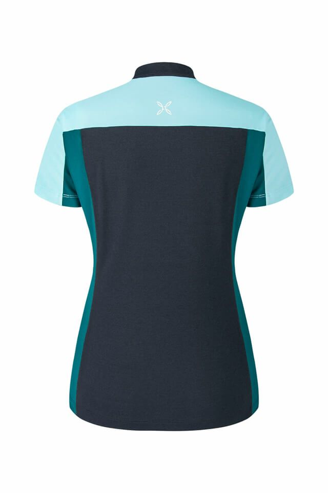 モンチュラ MOUNTAIN ZIP T-SHIRT WOMAN レディースTシャツ ハーフジップ 半袖シャツ MTZN36W