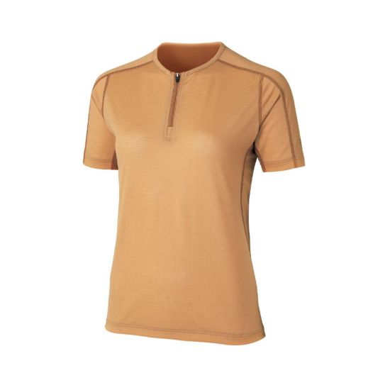 finetrack レディース 半袖シャツ 半袖ジップTシャツ ラミースピンエア ジップT FMW0254